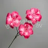 Ramo de flores artificiales de lirio de día de 3 cabezas para decoración de escenas de boda, materiales para manualidades, flores artificiales para arreglos decorativos, venta al por mayor