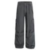 Macacão paraquedista OREETA, estilo americano, com múltiplos bolsos, para homens e mulheres, com fita, perna larga, vibe high street, calça de chão