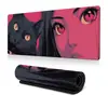 Mouse Pad Gato Preto Desenho Animado Extra Grande Profissional E-Sports Jogo Anime Bidimensional Teclado de Computador Pad Tapete de Mesa