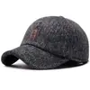 Gorra de béisbol informal de invierno para ganar gorro de otoño e invierno para mediana edad y ancianos protección cálida para los oídos gorra de algodón gorra bordada a cuadros