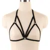Sujetador strapless sexy negro ZIZ con diseño de cordones, lencería bondage calada, estilo europeo y americano