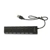 Hub USB 2.0 conmutador HUB USB 2.0 para computadora Divisor de expansión de alta velocidad 7 hubs HUB venta caliente