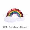 Pegatinas de tela de lunares autoadhesivas lazo lindo Amor Arcoíris Cereza lentejuelas parche bordado adhesivo accesorios de ropa
