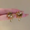 Pendientes de Fuegos Artificiales con Cuentas de Piedra Ojo de Tigre Maillard Lujo Accesible Pendientes Versátiles de Gama Alta Pendientes de Nicho Otoño e Invierno para Mujer