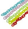 Hebilla de cadena de plástico acrílico transparente de 14 x 19 mm, anillo abierto, accesorios para bolsas de joyería DIY, bricolaje a granel