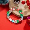 Personalidade de Natal Aleatória Argila Macia Papai Noel Árvore de Natal Alce Caixa de Presente Doce Elástico Pulseira Feminina