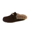 Mocassins fofos para calçar sem cadarço para mulheres, novo estilo outono/inverno 2026, sapatos confortáveis para usar ao ar livre, sapatilhas estilo Birkenstock
