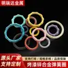 Anillo de resorte de aleación de zinc para pintura suministro protección ambiental metal accesorios para equipaje y ropa anillo abierto color anillo de resorte