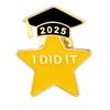 Broche Chapéu de Doutor Temporada de Formatura Europeia e Americana 2025 Emblema Comemorativo de Pontuação Máxima no Exame Final de Formatura Presente para Estudante Novo