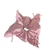 Pañuelo Cuadrado con Lazo de Cinta a Cuadros Elegante Estilo Coreano Scrunchie para Mujer, Goma para el Cabello de Verano, Cuerda para Moño, Nuevo Estilo