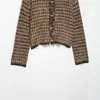Atacado Fabricante de Roupas Femininas Transfronteiriço 2026 Novo Estilo Europeu e Americano Jaqueta Tricô Top Metalizado com Franjas
