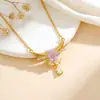 Collar de Mariposa Europeo y Americano de Cobre con Microincrustaciones de Zirconia para Mujer, Cadena para Clavícula de Estilo Coreano de Moda, Estilo Ins, Dulce Temperamento