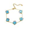 Pulsera de trébol de cuatro hojas luz de lujo alto nivel explosiones transfronterizas mujeres al por mayor accesorios de joyería joyería nicho joyería