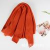 Chal Artístico Color Sólido Bufanda de Seda Retro para Mujer Bufanda Larga Sencilla Bufanda Delgada Decorativa Otoño de Doble Uso