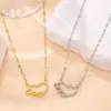 Collar de Corazón de Amor Dulce para Mujer, Lujo Ligero, Gama Alta, Diseño de Nicho, Cadena para Clavícula Simple y Versátil