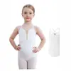 Leotardo de baile para niños, ropa de baile de encaje europea y americana transfronteriza, traje básico de gimnasia para entrenamiento, body de una pieza de malla, traje de entrenamiento de patinaje artístico, atuendo para examen de arte