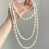 Collar en Capas de Perlas Marca S para Mujer 2026 Nuevo Estilo Cadena de Suéter Multicapa Cadena de Clavícula de Alta Gama Collar de Perlas Uso en Capas
