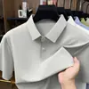 Camisa Polo de Manga Corta para Hombre Nueva Mejorada 10A Antibacterial y Anti-Ácaros Suministro Directo del Fabricante Nailon-Spandex Seda de Hielo Color de Contraste Sin Costuras