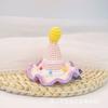Chapéu de Aniversário Doce de Princesa Headwear Totalmente Feito à Mão Crochê Chapéu Alto de Lã Presilha de Cabelo Grampo de Cabelo de Crochê Presilha BB Fábrica Direta