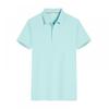 Playeras tipo polo de algodón con logo personalizado para ropa de trabajo corporativa, camisetas publicitarias para grupos, camisetas de manga corta con cuello y texto impreso y bordado