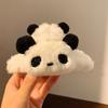 Presilha de pelúcia de panda fofa, grampo de cabelo traseiro feminino, presilha de desenho animado para coque, presilha de tubarão, acessórios de cabelo, sucesso no TikTok