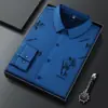 Camisa de Hombre de Manga Larga Gruesa con Forro Polar Estampado de Bambú para Invierno, Sin Marcas, Base Cálida