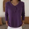 2025 Nova Moda Transfronteiriça Estilo Brincalhão Retrô Coreano Suéter de Gola Alta Slim-Fit Malha Versátil com uma Vibe Relaxada