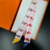 Bufanda de corbata estampada delgada de nuevo estilo para mujer, bufanda larga estrecha de seda estilo coreano para combinar con camisas, accesorio envolvente de moda