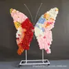 Arco de Hierro Blanco con Mariposas, Modelo Nuevo de Comercio Exterior Más Vendido, con Ruedas para Decoración Móvil de Fondo de Boda