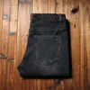 Estación europea otoño e invierno nuevos pantalones de hombre Yassel de alta gama fibra súper suave lavados rectos ajustados pantalones vaqueros de hombre