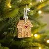 Venta Caliente Colgante de Hombre de Jengibre Navideño Linda Niña Niño de Jengibre Casa de Jengibre Colgante de Decoración para Árbol de Navidad