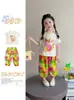Conjunto de Verano con Mangas Cortas para Niña 2026 Nueva Moda Pantalones Anti-Mosquitos para Niña Pequeña Conjunto Casual de Dos Piezas para Niños