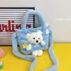 Nova Bolsa de Pelúcia Grande Capacidade Infantil para Meninas Estudantes Super Fofa Leve Bolsa de Ombro Estilista Bolsa Carteiro Fofa