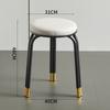 Taburete de Hierro Forjado para Uso Doméstico, Cojín Suave Moderno, Taburete de Comedor Apilable, Taburete Alto para Mesa de Comedor Engrosado, Silla de Comedor, Taburete Redondo para Sala de Estar, Banco Pequeño