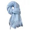 Colección de Bufandas de Mohair de Color Sólido de Otoño e Invierno, Bufandas Atmosféricas Estilo Coreano, Bufandas Chal Ampliadas y Engrosadas al por Mayor