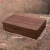 Estojo de Cigarros Magnético com Tampa Flip de Luxo Leve Caixa de Armazenamento de Isqueiro de Charuto Portátil Caixa de Madeira para Armazenamento de Acessórios para Cigarros e Tabaco