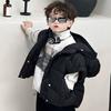 Ropa para Niños 2023 Invierno Nuevo Estilo Coreano Moda para Bebés Niños Chaleco de Algodón Cálido Hecho a Mano Pantalones Conjunto de Dos Piezas