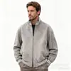 Chaqueta de béisbol retro americana de gamuza para hombre, tendencia de otoño, marca, chaqueta desgastada tie-dye, ropa exterior holgada a rayas acanaladas