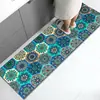 Alfombrilla de Baño Estilo Étnico Resistente al Barro para Puerta Alfombrilla Absorbente para Entrada Hogar Secado Rápido Suave Alfombrilla de Piso de Diatomeas Felpudo