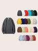 Sudadera Holgada para Hombre Ag300G Cuello Redondo Color Sólido Manga Larga Tejido de Doble Cara Estilo Casual Al Por Mayor en Stock con Diseño de Bloques de Color