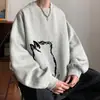 Venta Directa de Fábrica Nueva Sudadera para Hombre para Primavera, Otoño e Invierno, Camiseta de Manga Larga con Cuello Redondo sin Capucha con Forro de Felpa y Prenda Gruesa para Envío Transfronterizo