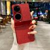 Funda para Teléfono Móvil Huawei P50 Pocket P 50% de descuento Pantalla Plegable Protectora Funda de Cuero Cuero Brillante Bisagra Cubierta Completa Anti-Caída