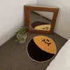 Alfombra de Piso de Imitación Cachemir con Dibujos de Frutas para Dormitorio, Alfombra de Mesita de Noche, Alfombra de Piso Absorbente de Agua y Antideslizante para Baño, Alfombra de Piso Resistente al Desgaste y Fácil de Cuidar