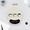 Mouse Pad de Pulso de Gato Fofo Apoio de Mão de Silicone Simples para Escritório Almofada de Pulso Espessa Estéreo 3D Prevenção de Dor na Mão do Mouse