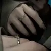 Anel Colorido para Mulheres Ins Nicho Alta Moda Luxo Leve Personalidade Colorida Temperamento Melhor Amiga Anel do Dedo Indicador Estudante Tendência Dedo
