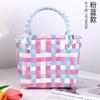 Dia das Mães Feito à Mão DIY Tecido Cesta de Vegetais Bolsa Material Verão Cor Arco-íris Grande Capacidade Presente para Mãe