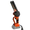 Motosierra de Cadena de Litio Inalámbrica de 6 pulgadas 8 pulgadas Sierra de Cadena Manual para Exteriores Eléctrica Pequeña para el Hogar Sin Escobillas de Una Mano