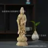 Adornos Tallados en Madera de Ciprés, Estatuas de Buda, Guanyin, Mazu, Guanyin del Mar de China Meridional, Ksitigarbha, Adornos para Decoración de Sala de Estar, Artesanías, Regalos