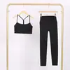 Conjunto de Chaleco y Pantalón Corto Estilo Luluy con Etiqueta, en Stock para Envío Directo, Ajustado, Transpirable, Elástico, Ropa Moldeadora Deportiva para Fitness