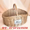 Cesta Pequena de Bambu em Vime, Cesta de Mão, Cesta de Armazenamento de Rattan, Cesta Trançada, Cesta de Piquenique de Colheita Infantil, Mini Cesta Pequena